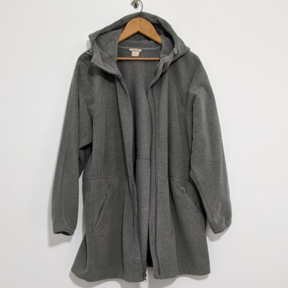 Duluth Trading Women's Shoreline Fleece Parka with hood, Windproof jacket